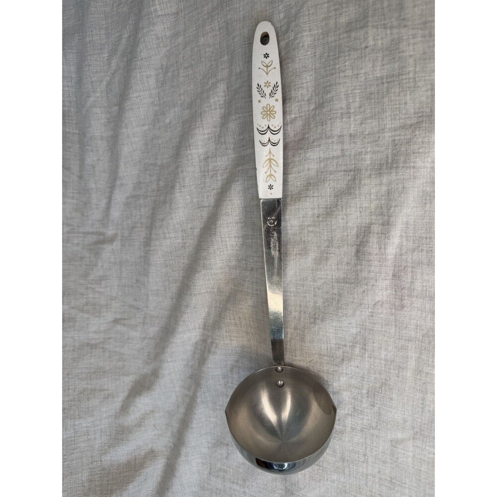 Vintage Flint Arrowhead Soup Ladle Wheat Harvest Handle Stainless USA 12”